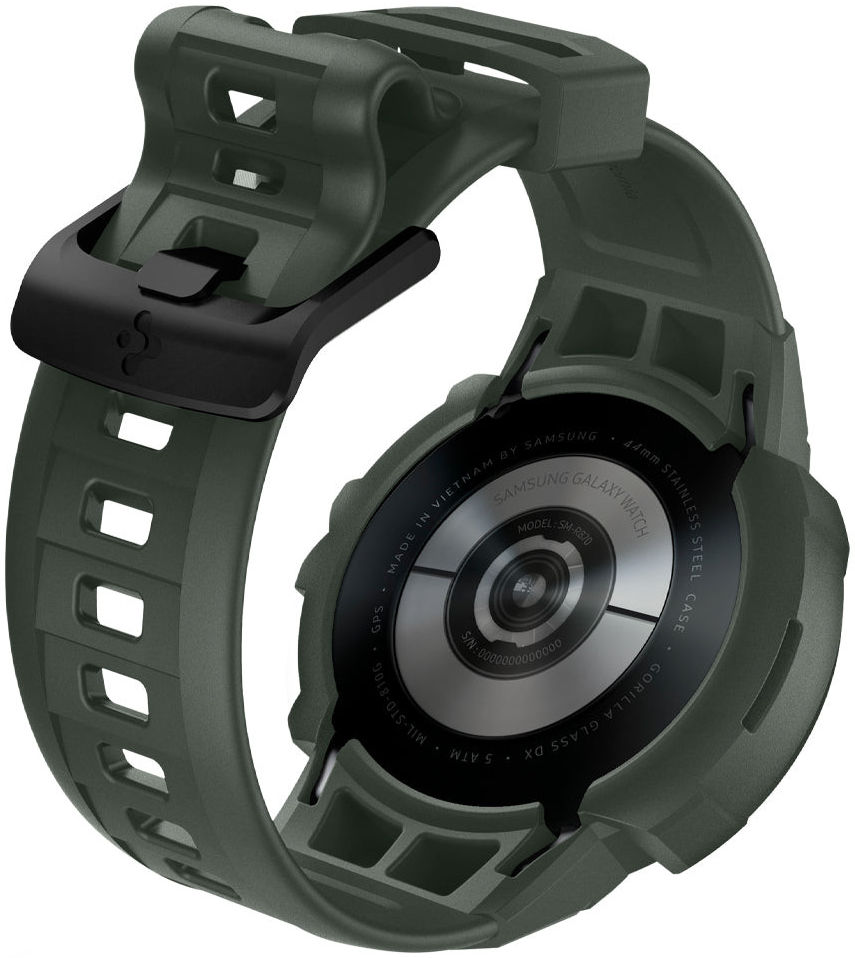Spigen Rugged Armor Pro Samsung Galaxy Watch 4 44MM Case Bandje Groen afbeelding 4