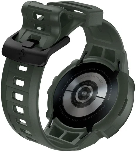 Spigen Rugged Armor Pro Samsung Galaxy Watch 4 44MM Case Bandje Groen afbeelding 4