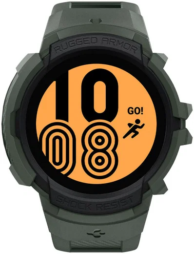 Spigen Rugged Armor Pro Samsung Galaxy Watch 4 44MM Case Bandje Groen afbeelding 7