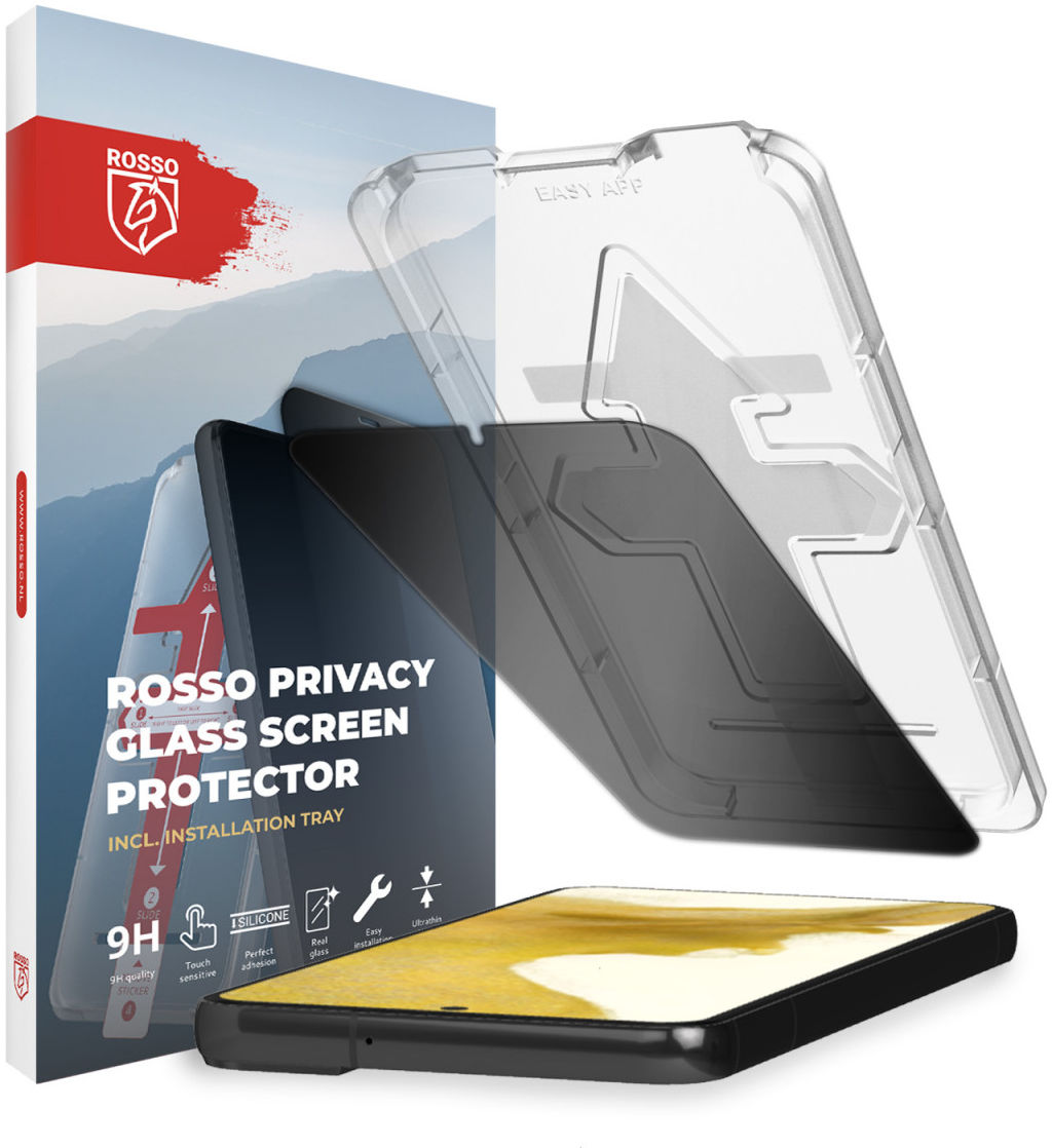 Rosso Samsung Galaxy S22 Privacy Glass met Installatietray afbeelding 1