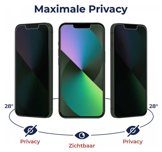 Rosso Apple iPhone 12 / 12 Pro Privacy Glass met Installatietray afbeelding 4