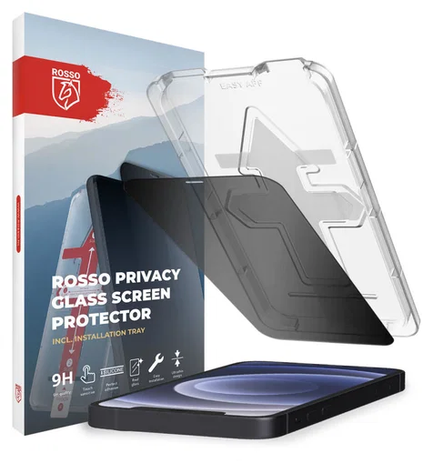 Rosso Apple iPhone 12 / 12 Pro Privacy Glass met Installatietray afbeelding 1