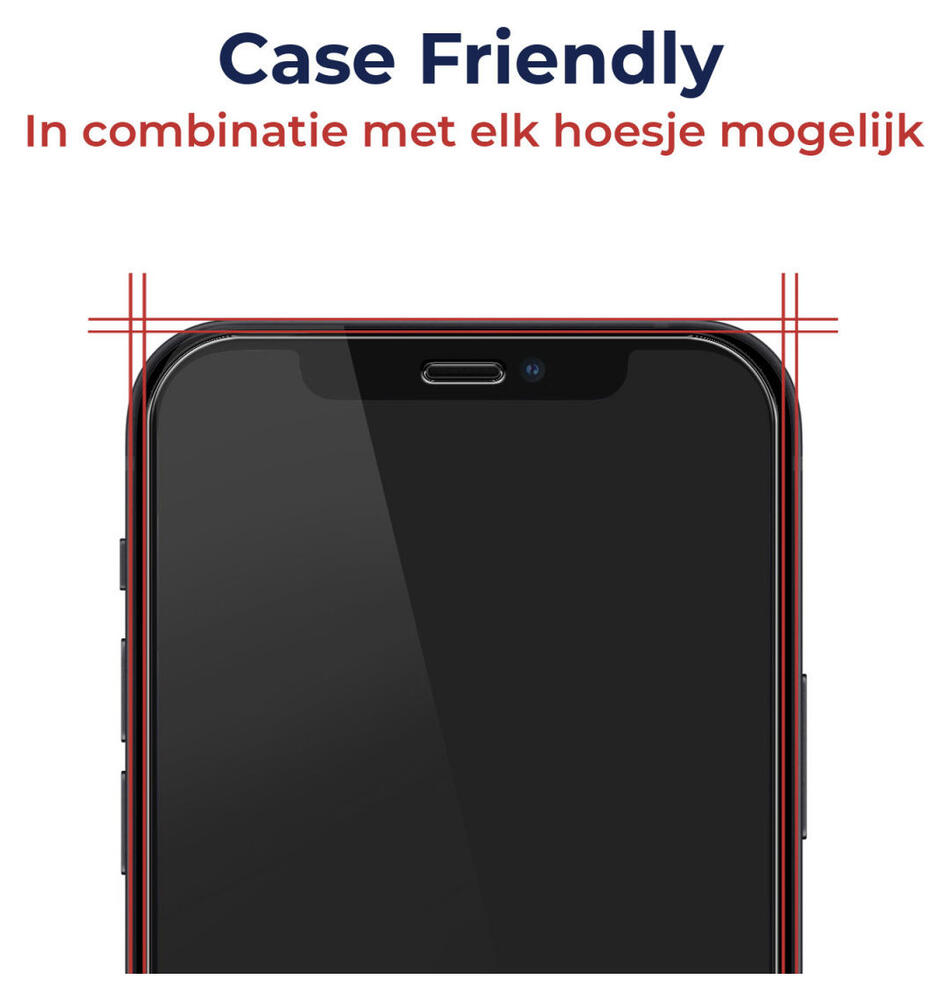 Rosso Apple iPhone 12 / 12 Pro Privacy Glass met Installatietray afbeelding 5
