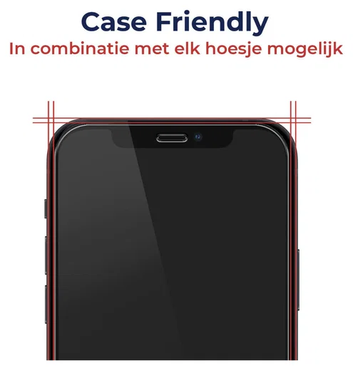 Rosso Apple iPhone 12 / 12 Pro Privacy Glass met Installatietray afbeelding 5