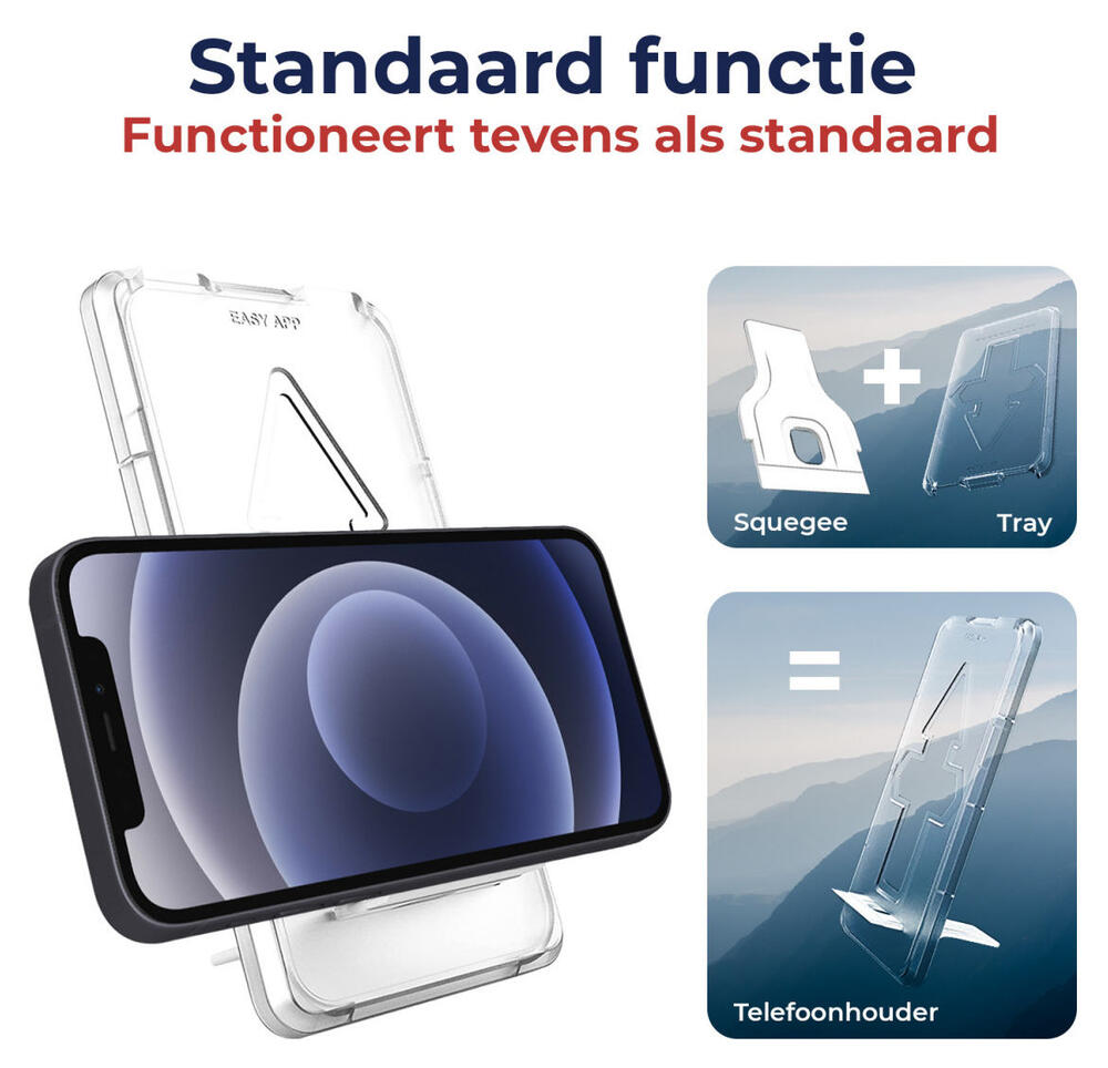 Rosso Apple iPhone 12 / 12 Pro Privacy Glass met Installatietray afbeelding 8
