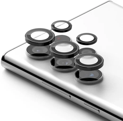Ringke Frame Glass Samsung Galaxy S22 Ultra Camera Protector Zwart afbeelding 1
