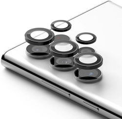 Ringke Frame Glass Samsung Galaxy S22 Ultra Camera Protector Zwart afbeelding