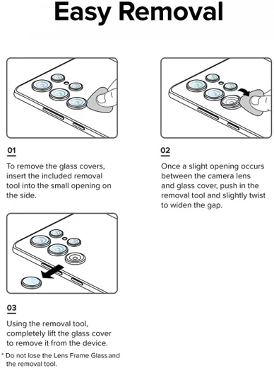 Ringke Frame Glass Samsung Galaxy S22 Ultra Camera Protector Zwart afbeelding 11