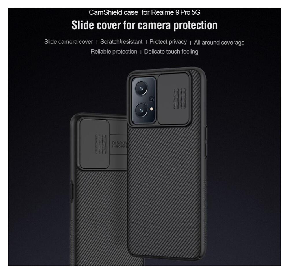 Nillkin CamShield Realme 9 Pro Hoesje met Camera Slider Zwart afbeelding 4