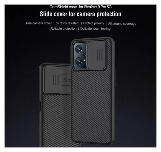 Nillkin CamShield Realme 9 Pro Hoesje met Camera Slider Zwart afbeelding 4