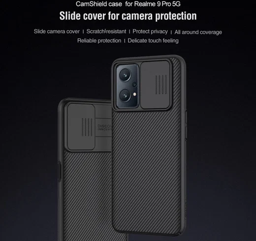 Nillkin CamShield Realme 9 Pro Hoesje met Camera Slider Blauw afbeelding 5