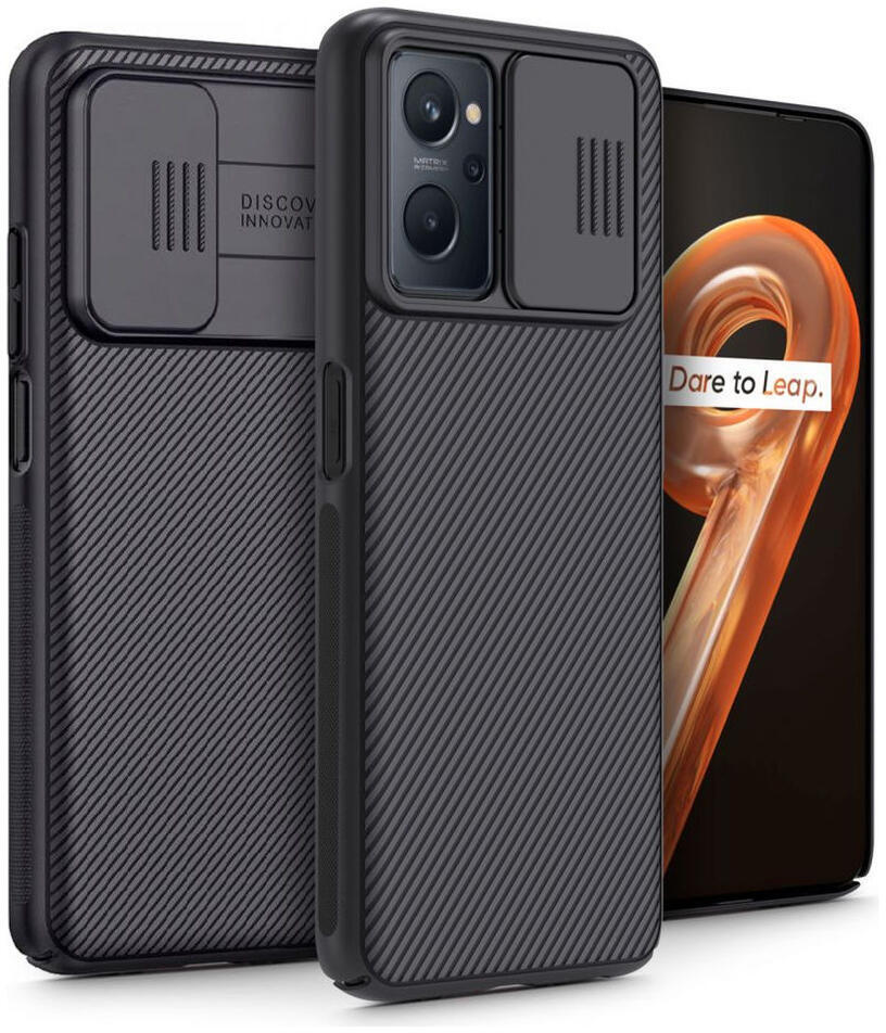 Nillkin CamShield Realme 9i/Oppo A76/A96Hoesje met Camera Slider Zwart afbeelding 4