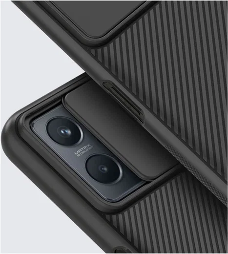 Nillkin CamShield Realme 9i/Oppo A76/A96Hoesje met Camera Slider Zwart afbeelding 5