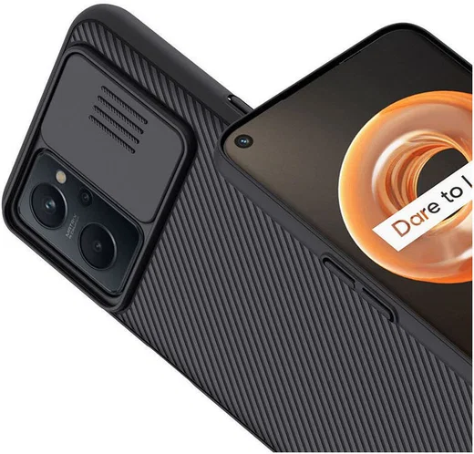 Nillkin CamShield Realme 9i/Oppo A76/A96Hoesje met Camera Slider Zwart afbeelding 7