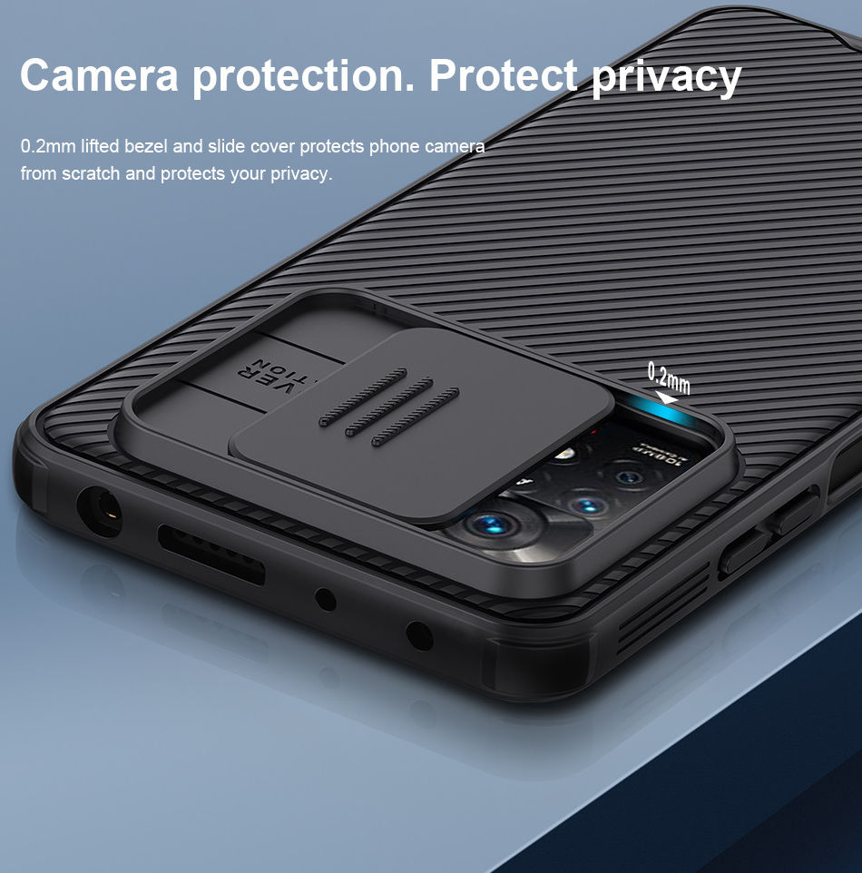 Nillkin Xiaomi Redmi Note 11 Pro Hoesje met Camera Slider Zwart afbeelding 4