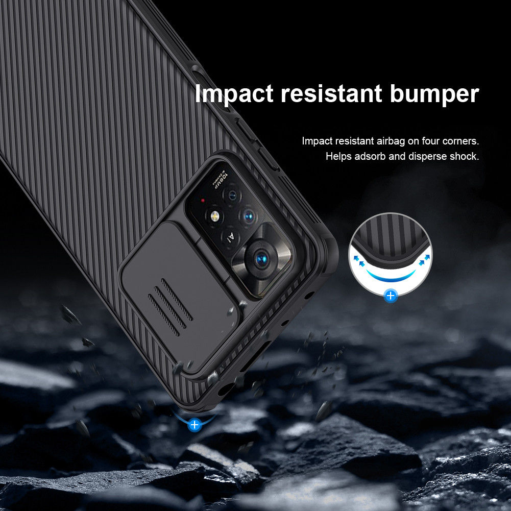 Nillkin Xiaomi Redmi Note 11 Pro Hoesje met Camera Slider Zwart afbeelding 5