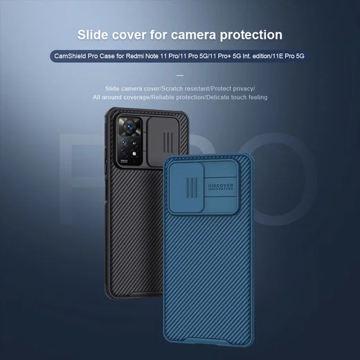 Nillkin Xiaomi Redmi Note 11 Pro Hoesje met Camera Slider Zwart afbeelding 6