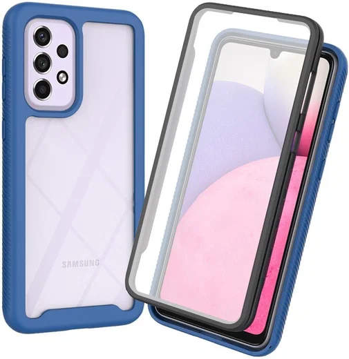 Samsung Galaxy A33 Hoesje Full Protect 360° Cover Hybride Blauw afbeelding 1