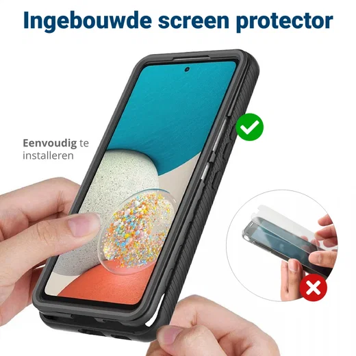 Samsung Galaxy A53 Hoesje Full Protect 360° Cover Hybride Blauw afbeelding 6