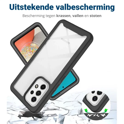 Samsung Galaxy A53 Hoesje Full Protect 360° Cover Hybride Blauw afbeelding 4