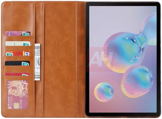 Samsung Galaxy Tab S8 Hoes Met Stand Functie Portemonnee Bruin afbeelding 2