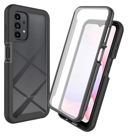 Samsung Galaxy A13 Hoesje Full Protect 360° Cover Hybride Zwart afbeelding 1