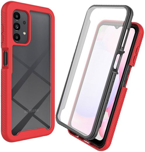 Samsung Galaxy A13 Hoesje Full Protect 360° Cover Hybride Rood afbeelding 1