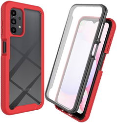 Samsung Galaxy A13 Hoesje Full Protect 360° Cover Hybride Rood afbeelding
