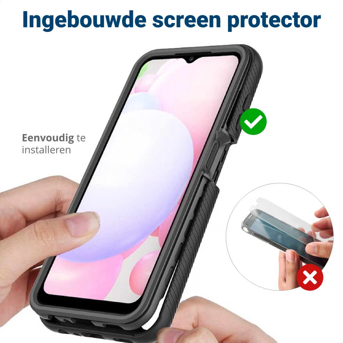 Samsung Galaxy A13 Hoesje Full Protect 360° Cover Hybride Rood afbeelding 7