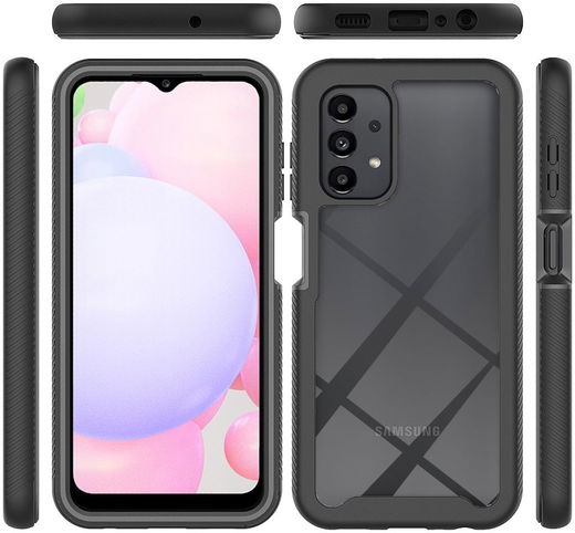 Samsung Galaxy A13 Hoesje Full Protect 360° Cover Hybride Rood afbeelding 9