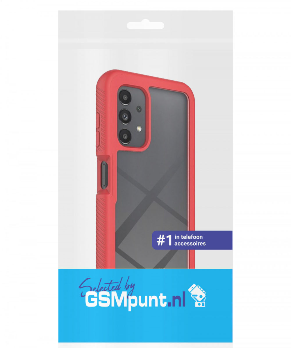 Samsung Galaxy A13 Hoesje Full Protect 360° Cover Hybride Rood afbeelding 10