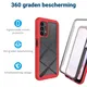 Samsung Galaxy A13 Hoesje Full Protect 360° Cover Hybride Rood afbeelding 2