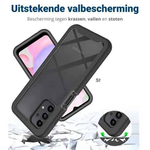 Samsung Galaxy A13 Hoesje Full Protect 360° Cover Hybride Rood afbeelding 4