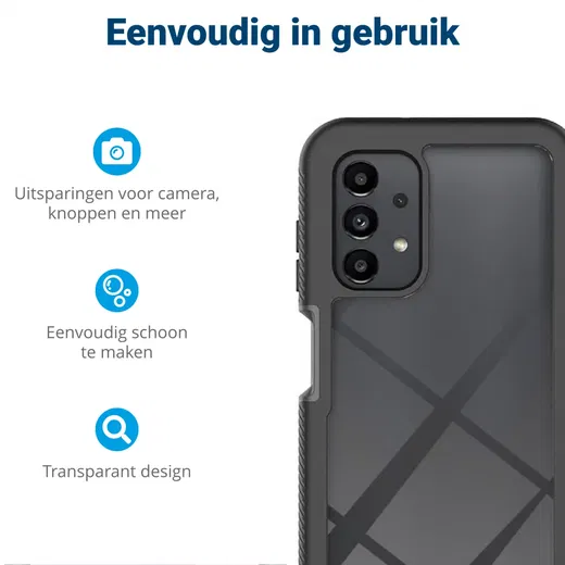 Samsung Galaxy A13 Hoesje Full Protect 360° Cover Hybride Rood afbeelding 5