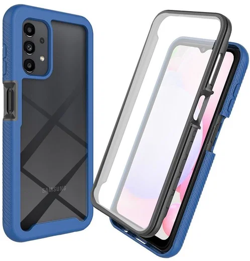 Samsung Galaxy A13 Hoesje Full Protect 360° Cover Hybride Blauw afbeelding 1