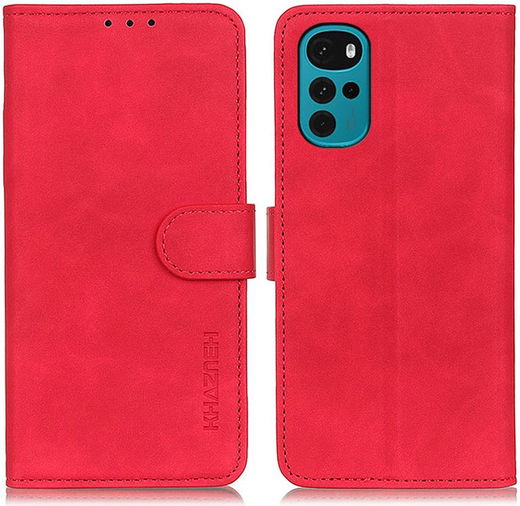 KHAZNEH Motorola Moto G22 Hoesje Portemonnee Book Case Rood afbeelding 2