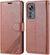AZNS Xiaomi 12 / 12X Hoesje Wallet Book Case Kunstleer Bruin afbeelding 2