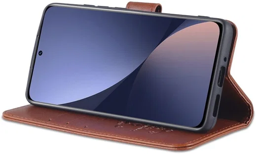 AZNS Xiaomi 12 / 12X Hoesje Wallet Book Case Kunstleer Bruin afbeelding 5