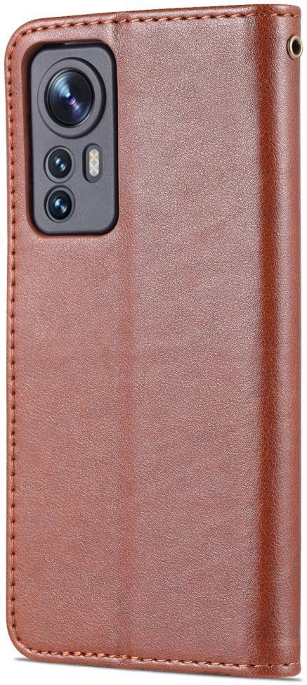 AZNS Xiaomi 12 / 12X Hoesje Wallet Book Case Kunstleer Bruin afbeelding 7