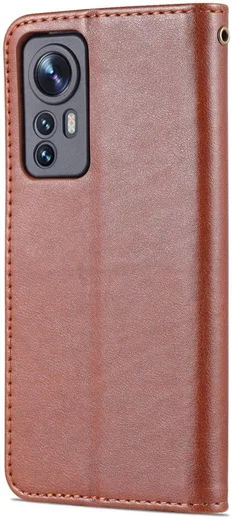 AZNS Xiaomi 12 / 12X Hoesje Wallet Book Case Kunstleer Bruin afbeelding 7