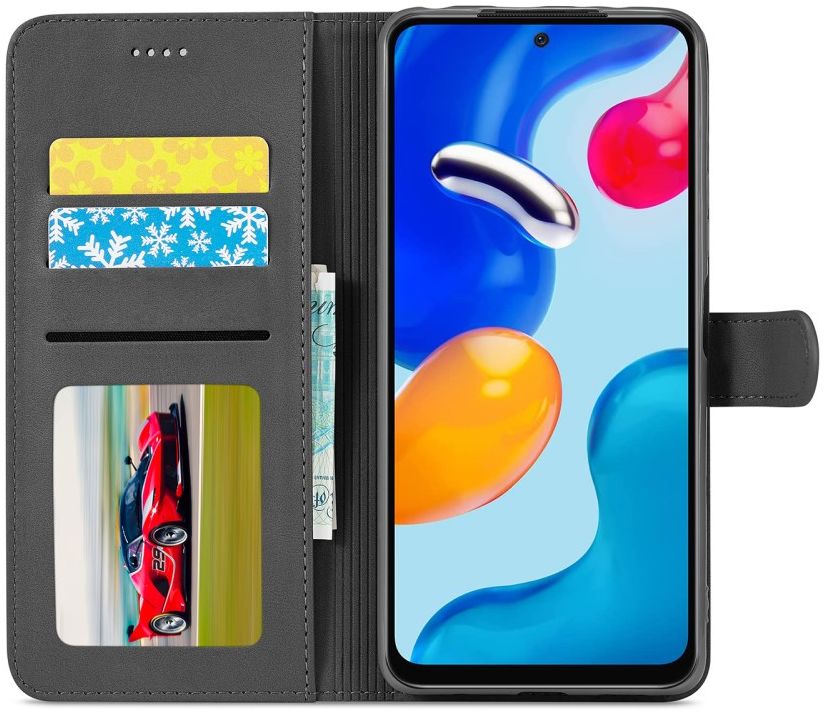 LC.IMEEKE Xiaomi Redmi Note 11 / 11S Hoesje Portemonnee Zwart afbeelding 2