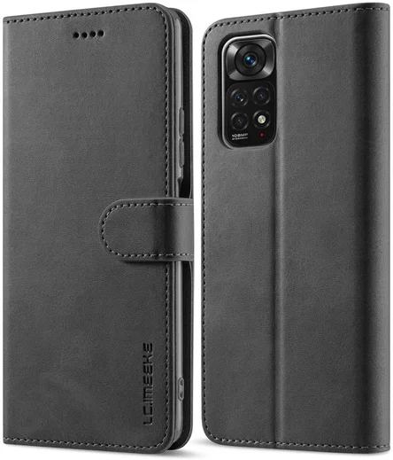LC.IMEEKE Xiaomi Redmi Note 11 / 11S Hoesje Portemonnee Zwart afbeelding 3