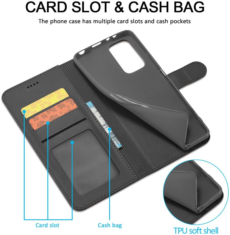 LC.IMEEKE Xiaomi Redmi Note 11 / 11S Hoesje Portemonnee Zwart afbeelding 5