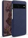 Google Pixel 7 Pro Hoesje met Stoffen Afwerking Blauw afbeelding 1