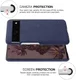Google Pixel 7 Pro Hoesje met Stoffen Afwerking Blauw afbeelding 5