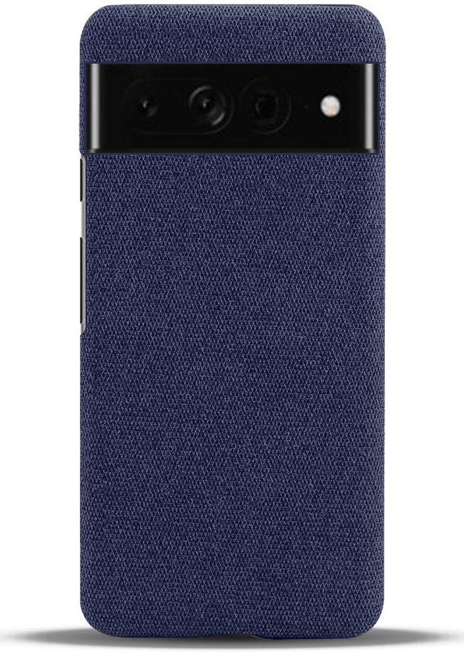 Google Pixel 7 Pro Hoesje met Stoffen Afwerking Blauw afbeelding 8