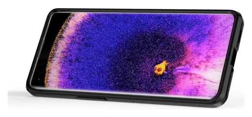 Oppo Find X5 Hoesje met Magnetische Kickstand Ring Back Cover Zwart afbeelding 4