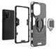 Oppo Find X5 Hoesje met Magnetische Kickstand Ring Back Cover Zwart afbeelding 5