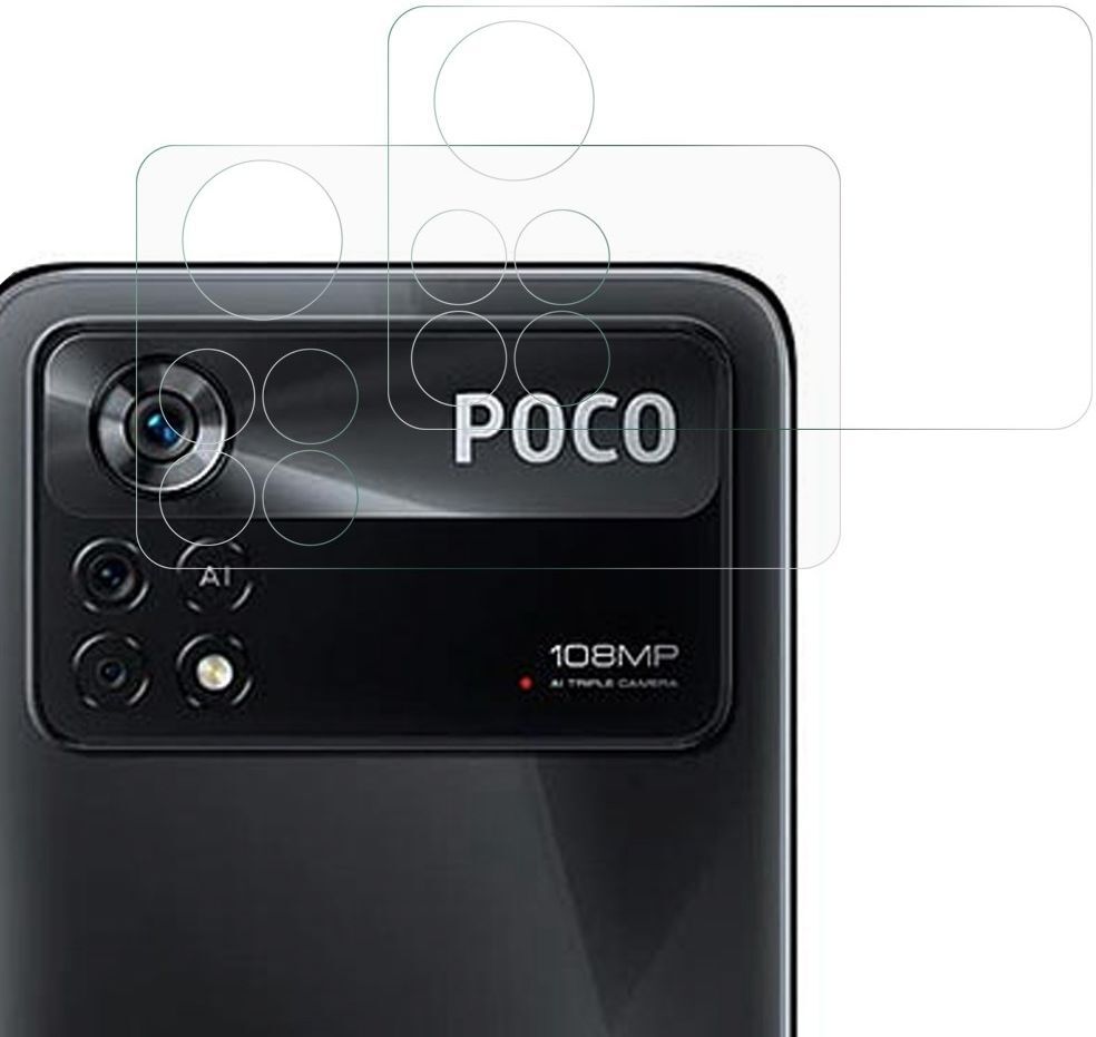 Xiaomi Poco X4 Pro Camera Lens Protector 3D Tempered Glass (2-Pack) afbeelding 1
