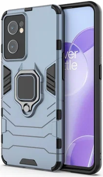 OnePlus Nord CE 2 Hoesje Shock Proof Back Cover met Kickstand Blauw